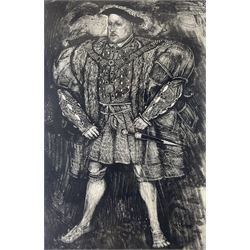 Kenneth Blues Wilson (Scottish 1946-): Henry VIII, print 83cm x 55cm