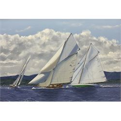 James Miller (British 1962-): 'Mariska Tuiga and The Lady Anne - Les Voiles de Saint-Trope...