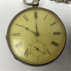 Two silver cased keywind pocket watches, hallmarked