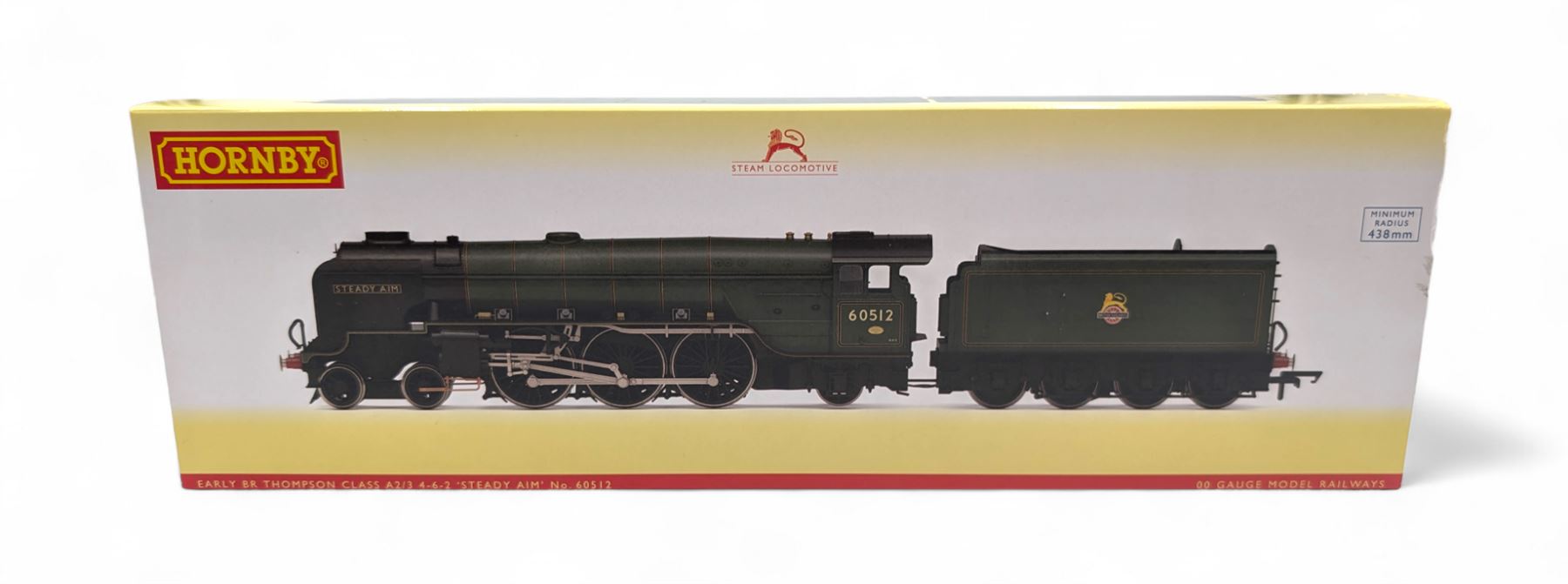 Hornby '00' gauge R3834  Early BR Thompson Class A2/3 4-6-2 Steady Aim locomotive no. 60512, boxed 