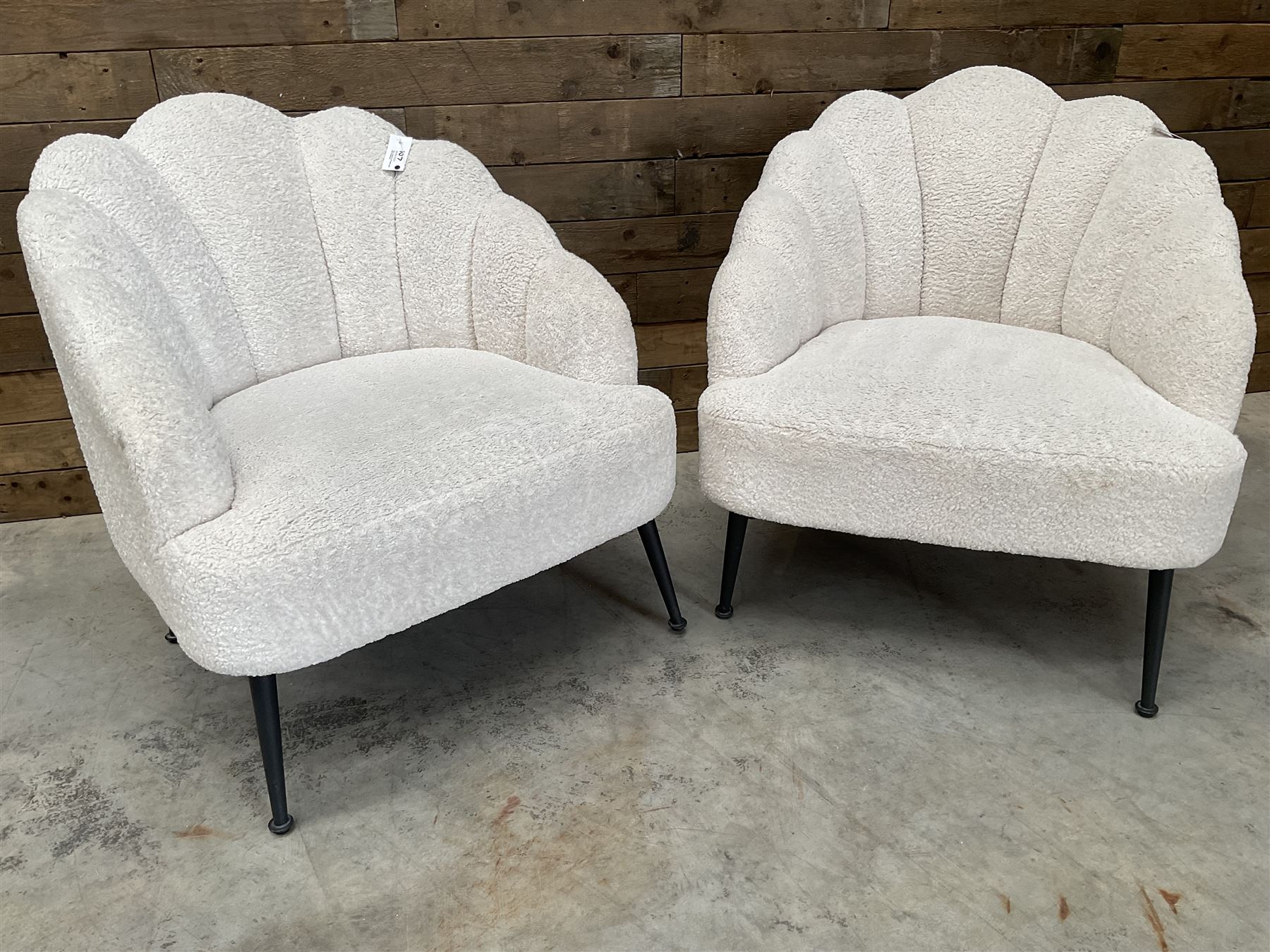 2 x Cloud armchairs, upholstered in beige fabric