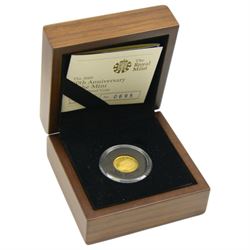 Queen Elizabeth II Alderney 2009 '50th Anniversary of the Mini' gold proof one pound coin,...