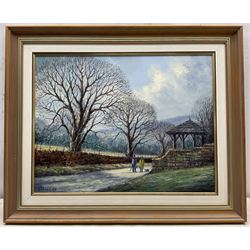 Jack Rigg (British 1927-2023): 'Winter Day Near Rylstone - Yorkshire Dales', oil on canvas board signed and dated 1990, titled verso 34cm x 45cm