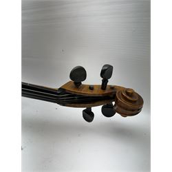 Czechoslovakian cello and bow, back L76cm