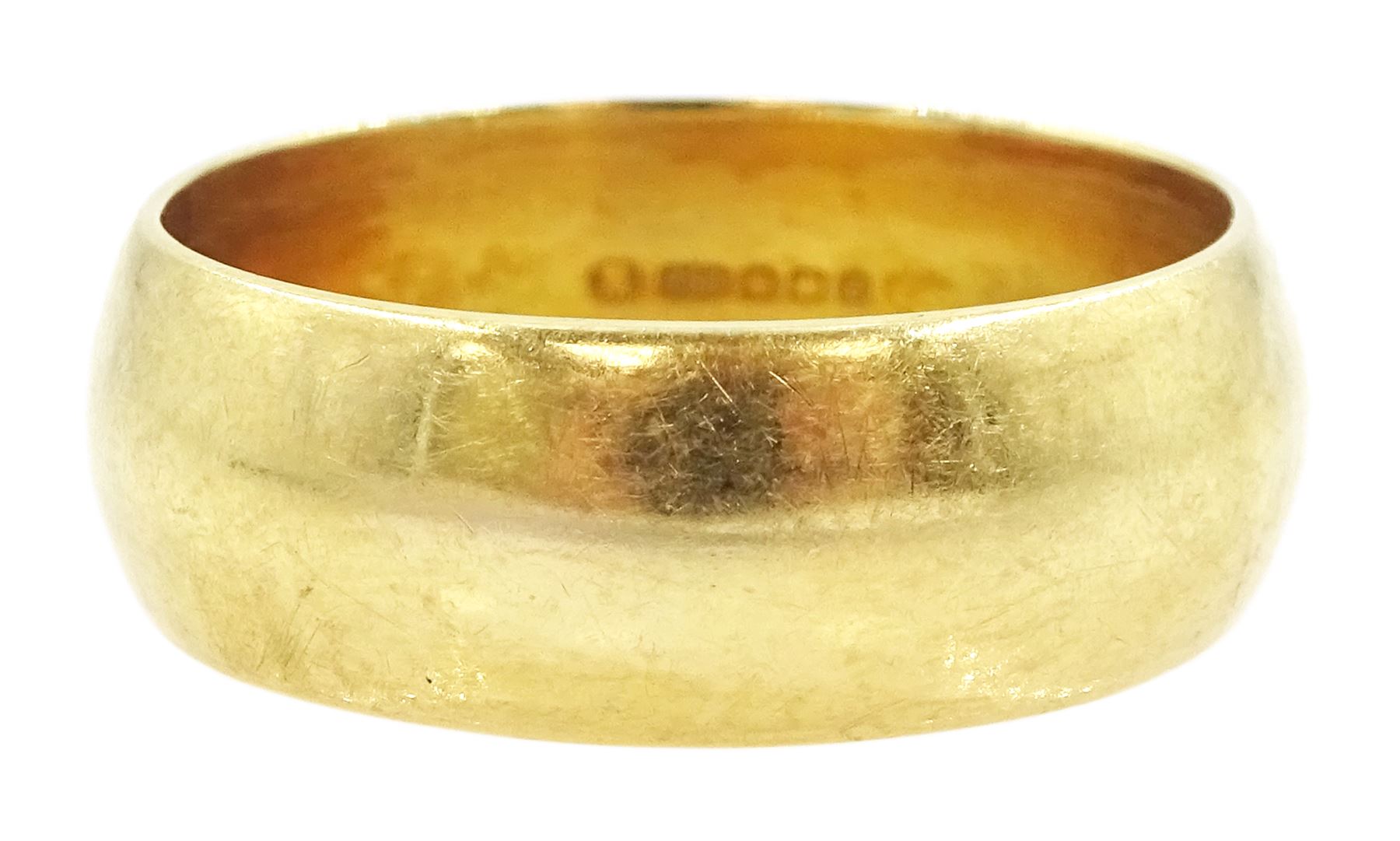 18ct gold wedding band, Sheffield 1999