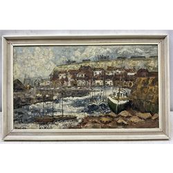 Brad (British Mid-20th Century): 'Whitby - North Yorks', oil on board signed and dated '66, titled verso 31cm x 53cm 