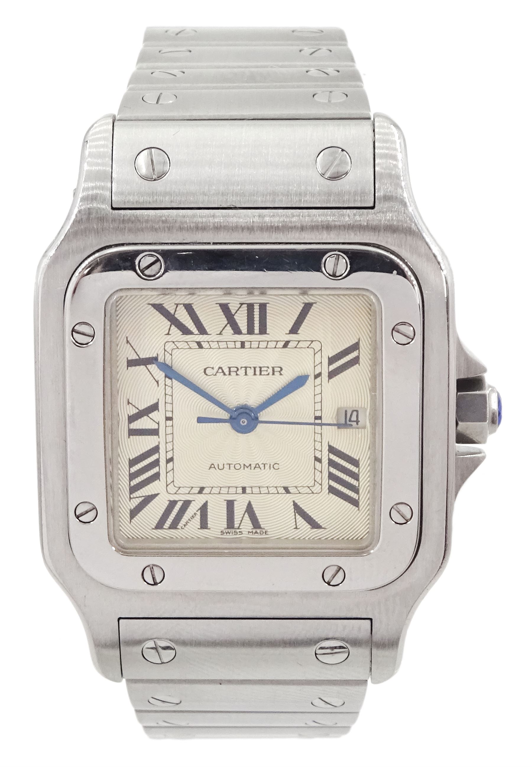 Cartier Santos Galb e gentleman s stainless steel automatic