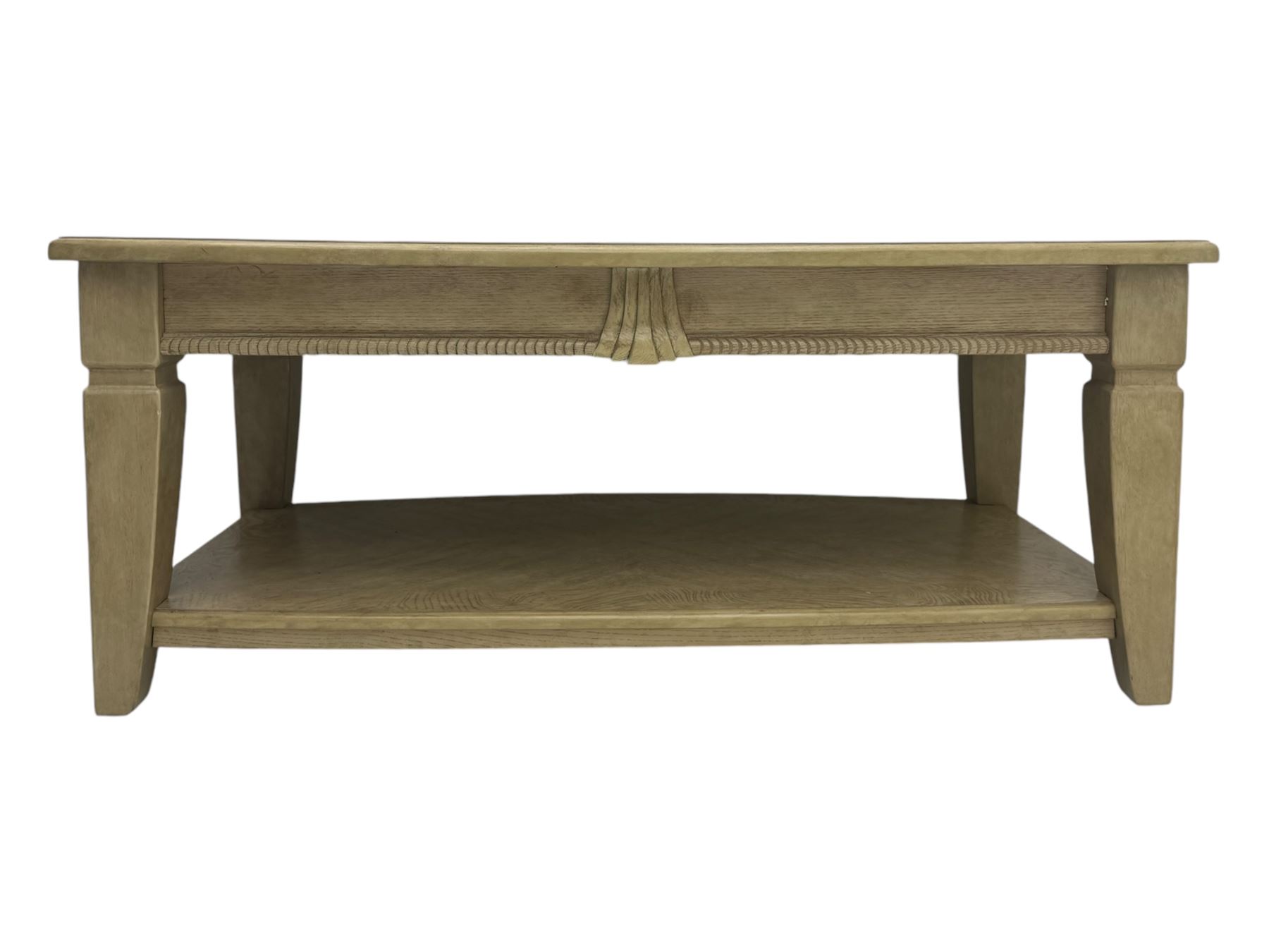 Brunswick - washed oak finish two-tier coffee table