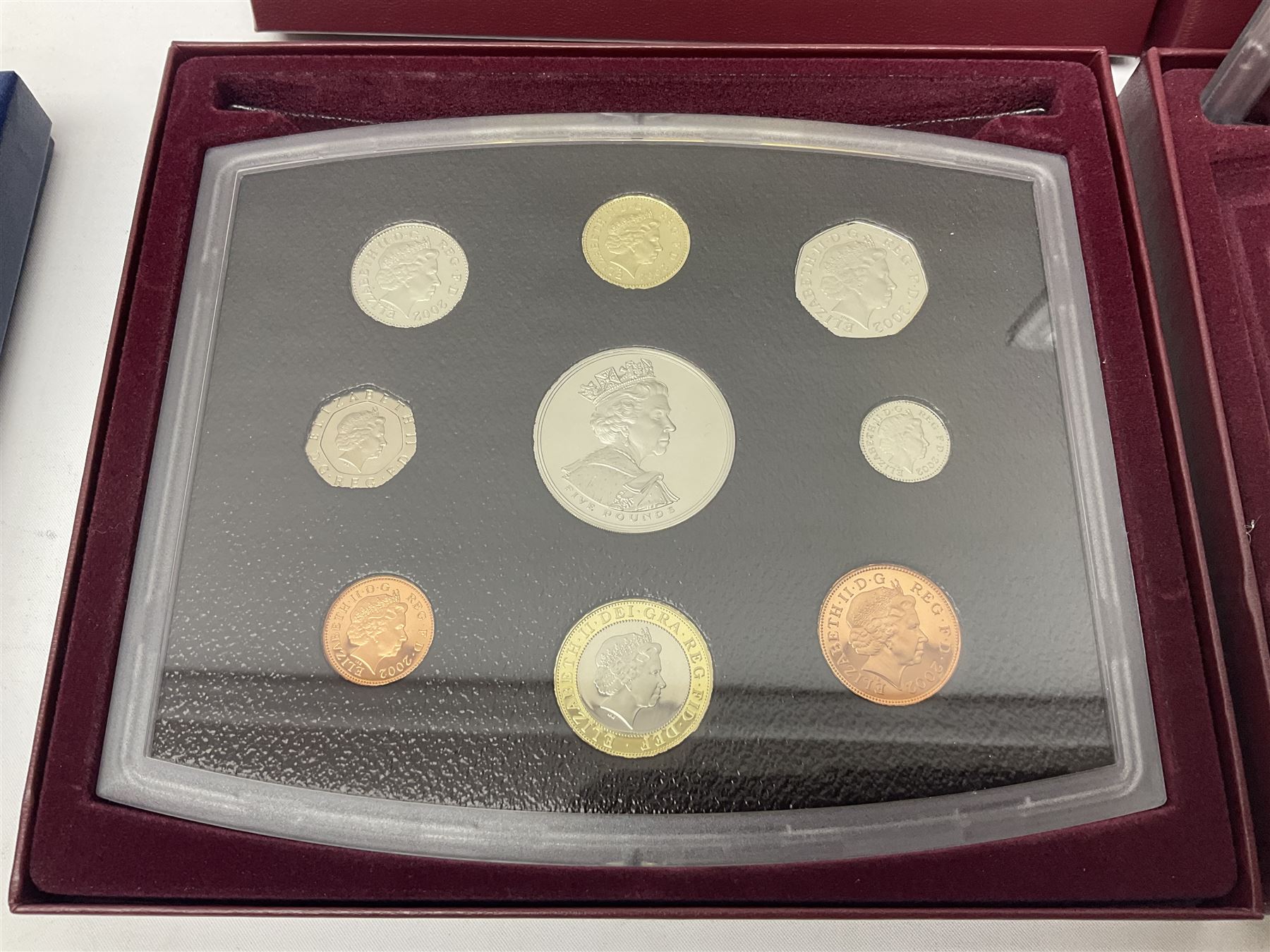 Four The Royal Mint United Kingdom proof coin collections, dated 2000, 2001, 2002 and 2003, all in display boxes with certificates