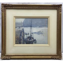 Ernest Dade (Staithes Group 1864-1935): The Quayside, watercolour signed and dated '97, 25cm x 31cm