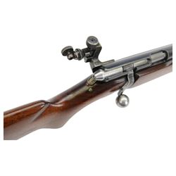 SECTION 1 FIREARMS CERTIFICATE REQUIRED - Mossberg & Sons A .22 U.S. Military bolt action training rifle, the 54cm barrel marked United States Property ... M192 1948, overall L102cm, serial no.34803