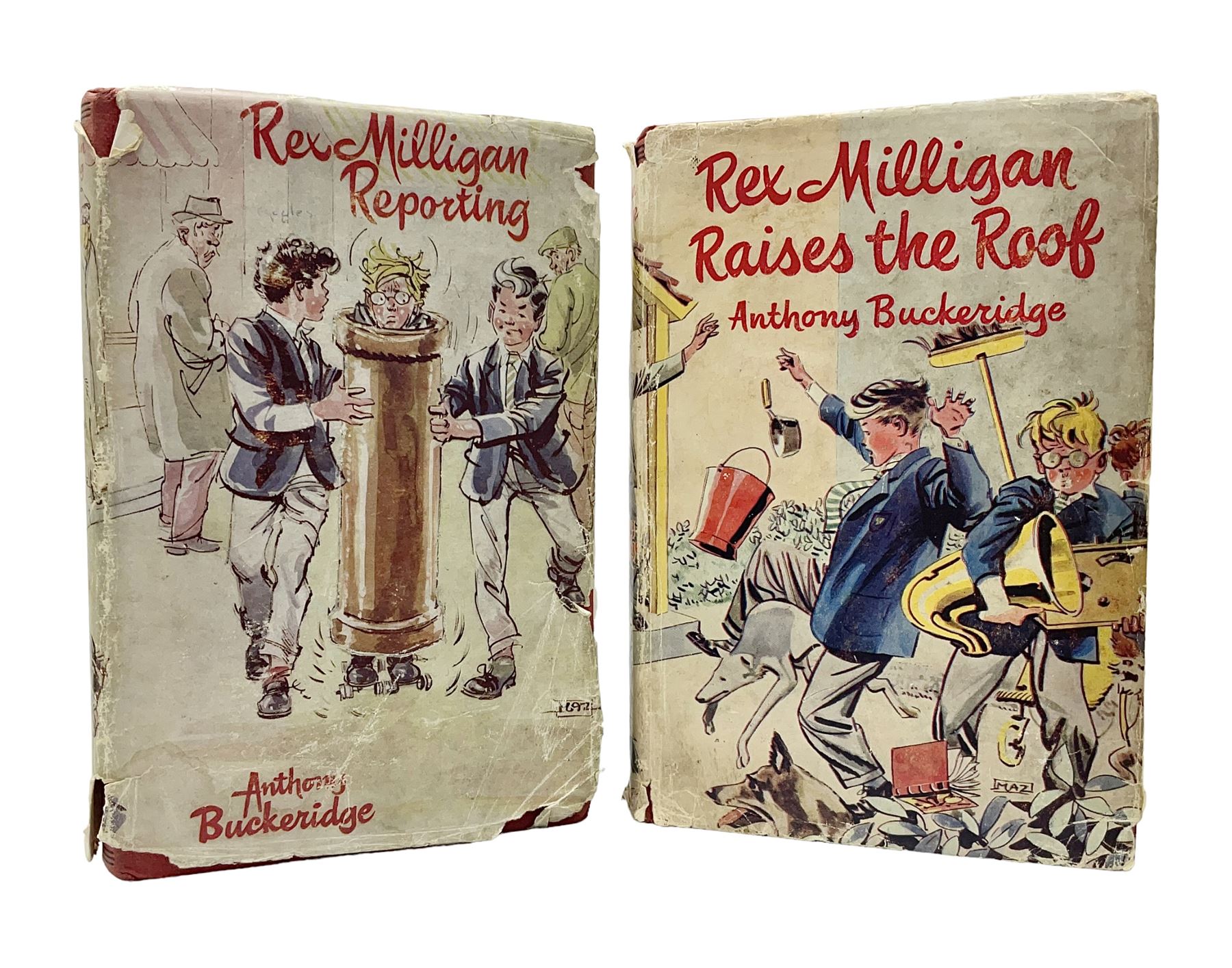 Anthony Buckeridge; Rex Milligan Reporting, first edition Lutterworth Press 1961 and Rex Milligan Raises the Roof, second impression  Lutterworth Press, 1956