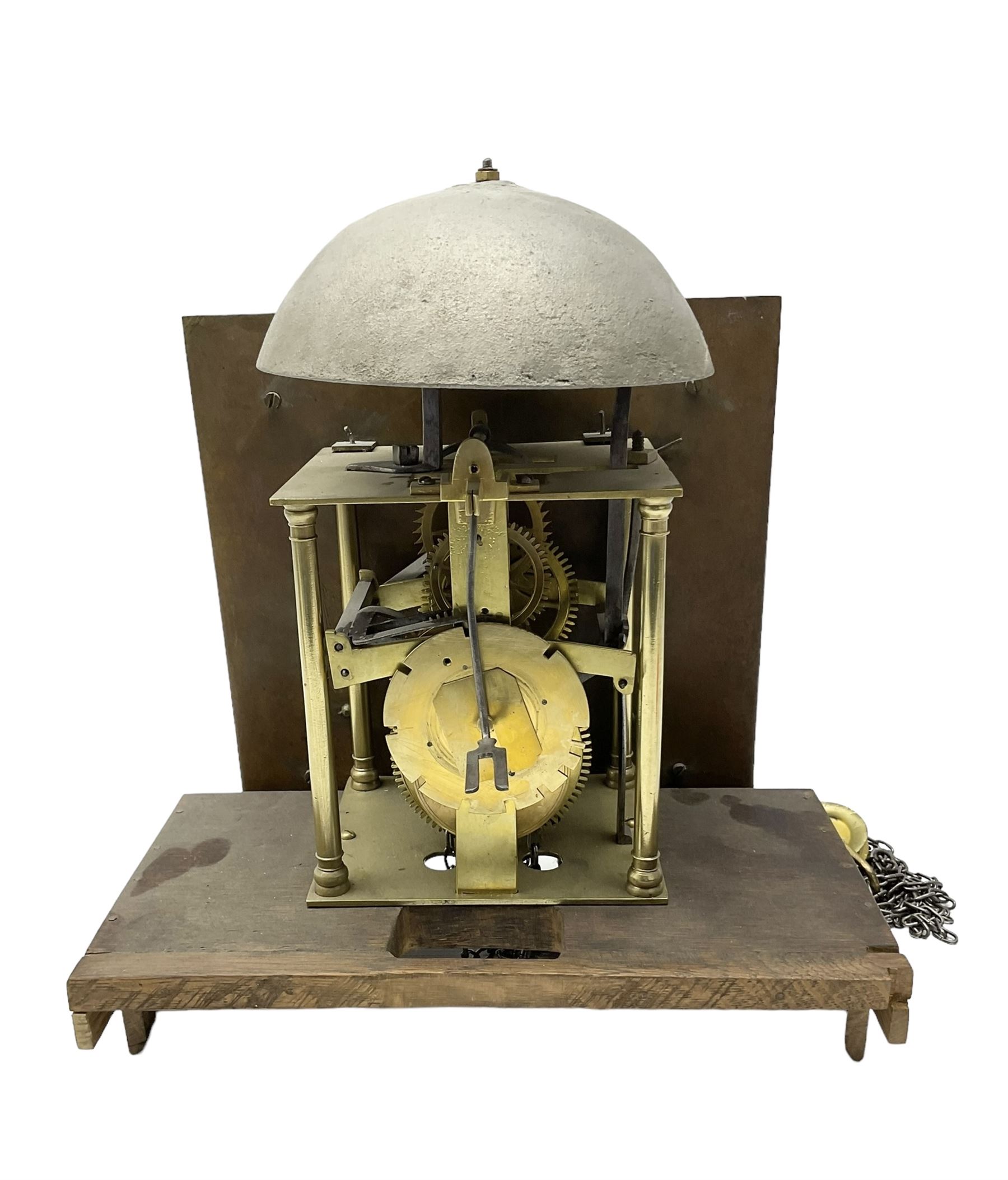 James Brock of Axbridge (Somerset) - 18th century 30-hour brass dial and birdcage longcase clock movement, with a 10