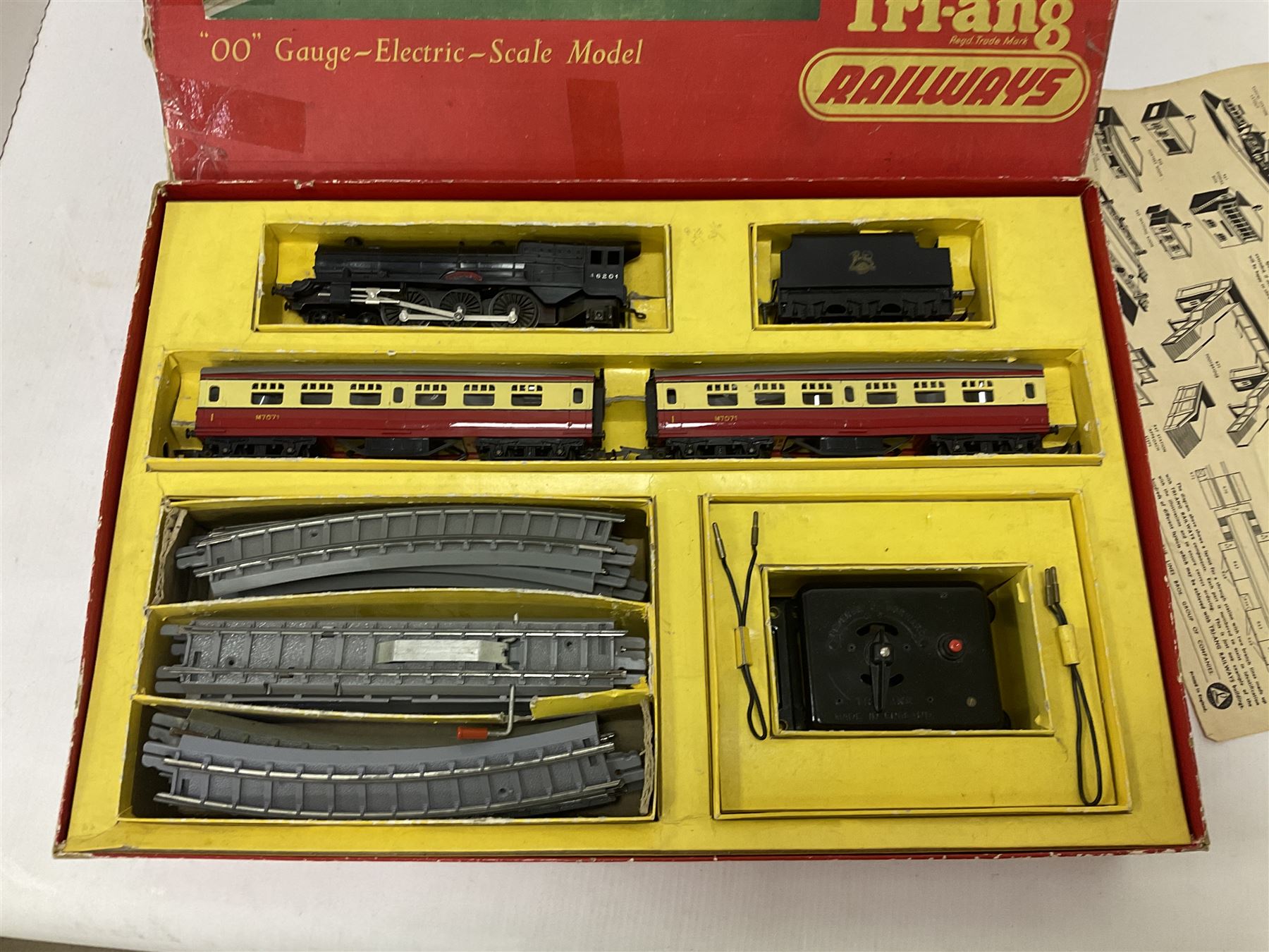 Tri-Ang Railways 00 gauge R1X Passenger Train set, Corgi 80110 Vintage Glory of Steam 1:50 scale die-cast Fowler B6 Showman’s Locomotive ‘Onward’ Le Mont Blanc and Caravan, three Star Wars Hasbro Episode 1 figures; all in original boxes (5) 