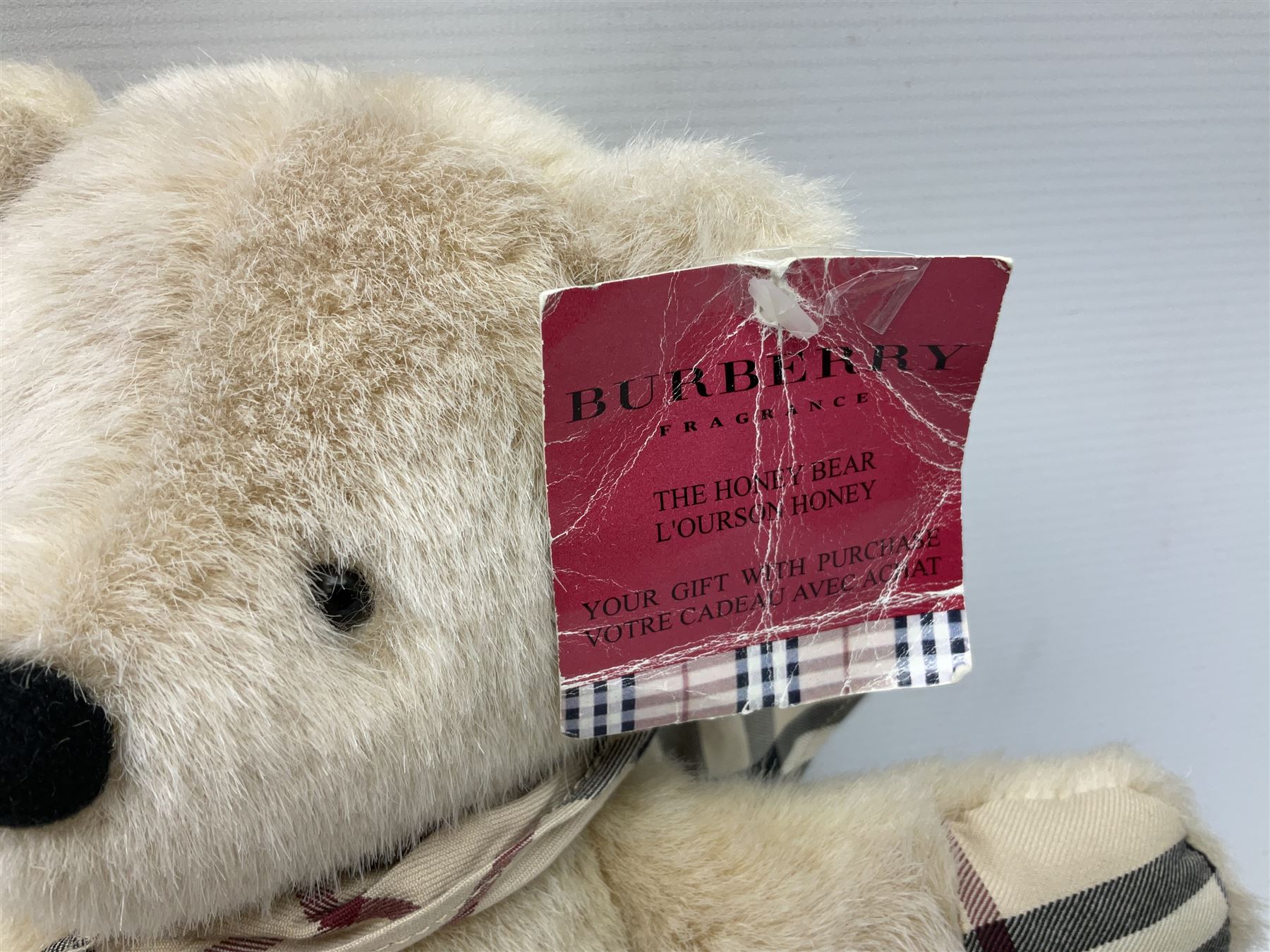 Giorgio Beverly Hills, 20th anniversary collectors bear and Burberry 'the honey bear L'ourson honey' bear