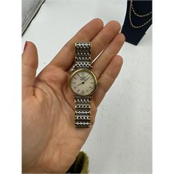 9ct gold belcher chain, hallmarked and three Rotary quartz wristwatches