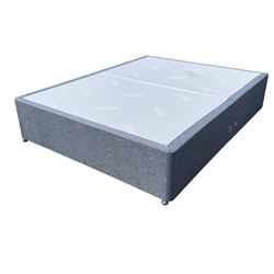 1 x SuperKing 6ft divan bed base in grey fabric