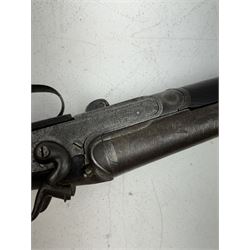  SHOTGUN CERTIFICATE REQUIRED - Henry Adkin 12 bore side lever side by side hammer shotgun, double trigger, 75cm (29.5