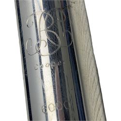 Buffet Crampton & Co Cooper Series II silver plated flute, Serial No.020804739 in hard case and outer carrying case