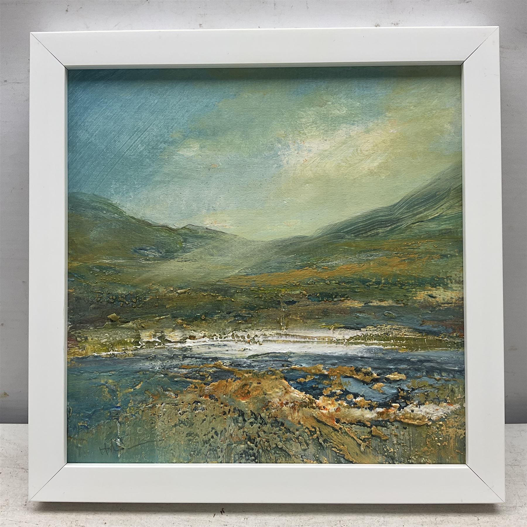 Peter Hodson (British Contemporary): Lake and Harbour Landscapes, four oils on board signed max 22cm x 22cm (4)