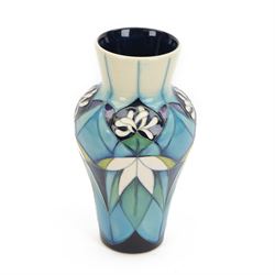 Moorcroft Colours of Kiribati pattern vase, designed by Nicola Slaney H21cm