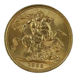 Queen Elizabeth II 1963 gold full sovereign coin