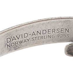 David Andersen silver 'Saga' bangle, stamped