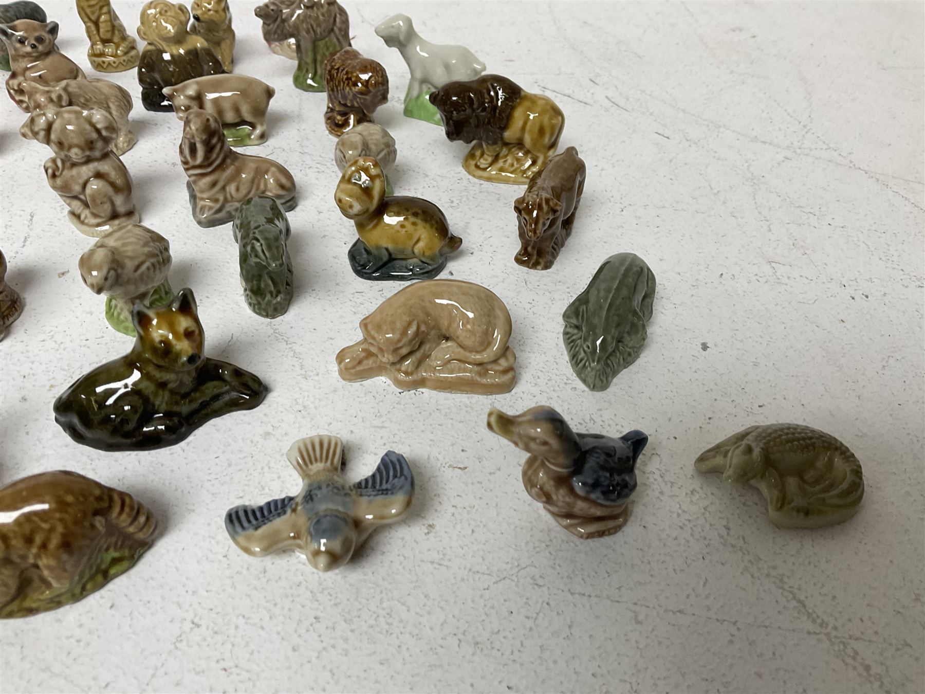 Collection of Wade Whimsies, including lions, birds, rabbits etc 