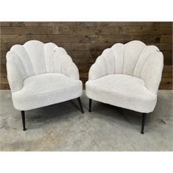 2 x Cloud armchairs, upholstered in beige fabric