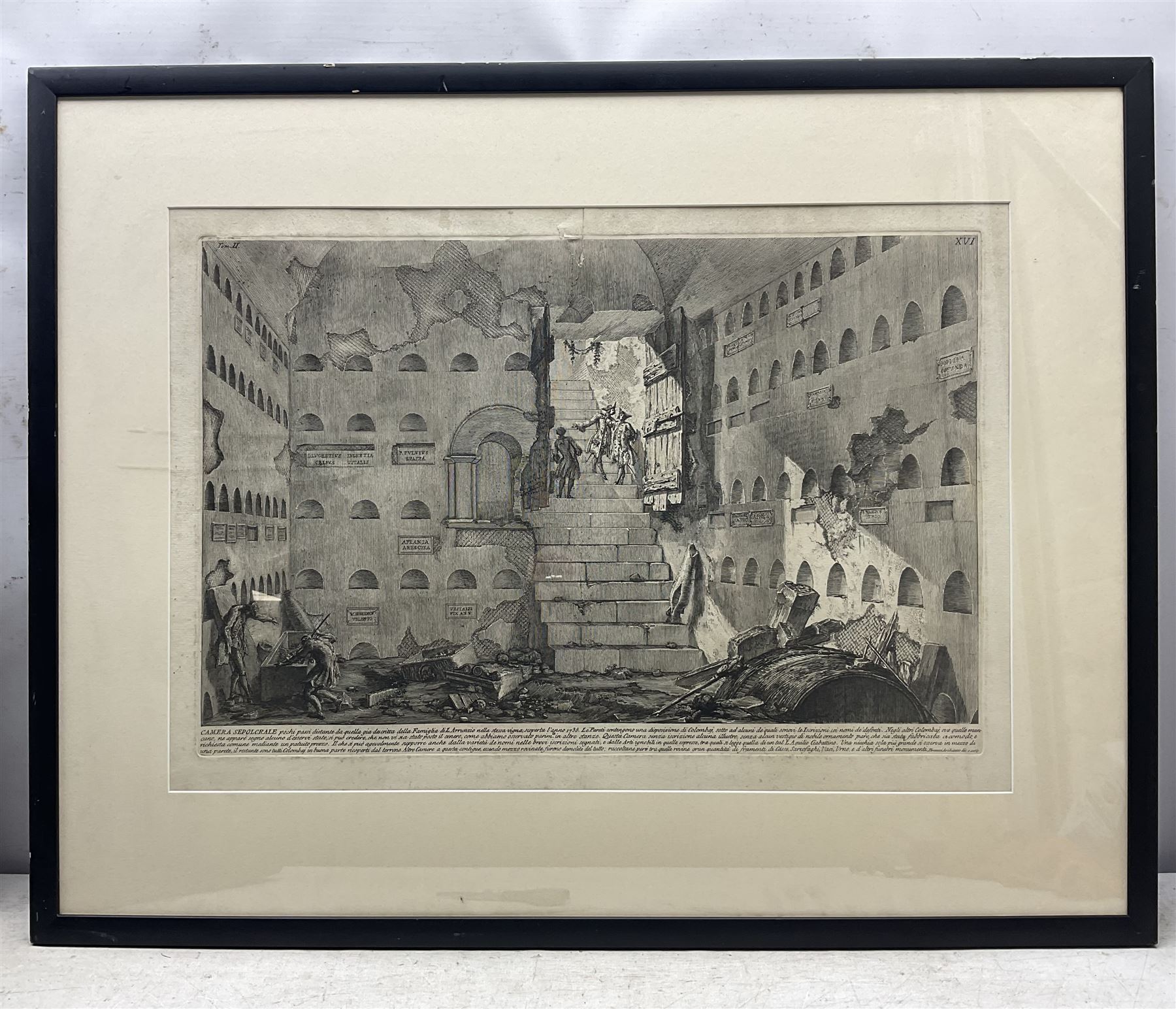 Giovanni Battista Piranesi (Italian 1720-1778): 'Camera Sepolcrale', from Antichità Romane, engraving 45cm x 65cm 