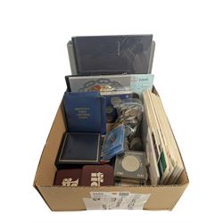 Coins and stamps including commemorative crowns, The Royal Mint United Kingdom 2006 and 20...