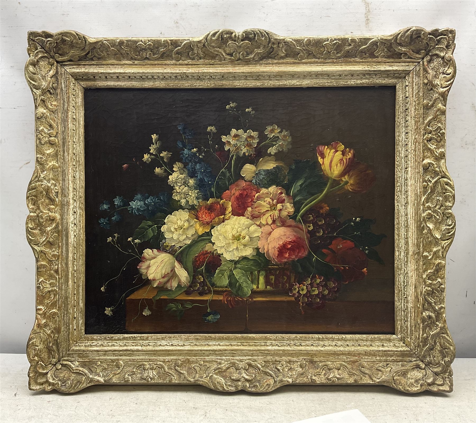 Dutch School (Early 20th century): Still Life of Flowers, oil on canvas unsigned 39cm x 49cm 