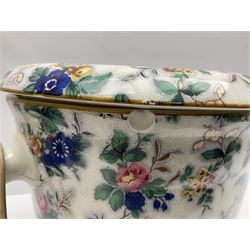 Crown Ducal chintz wash set including jug, wash bowl, chamber pot, etc