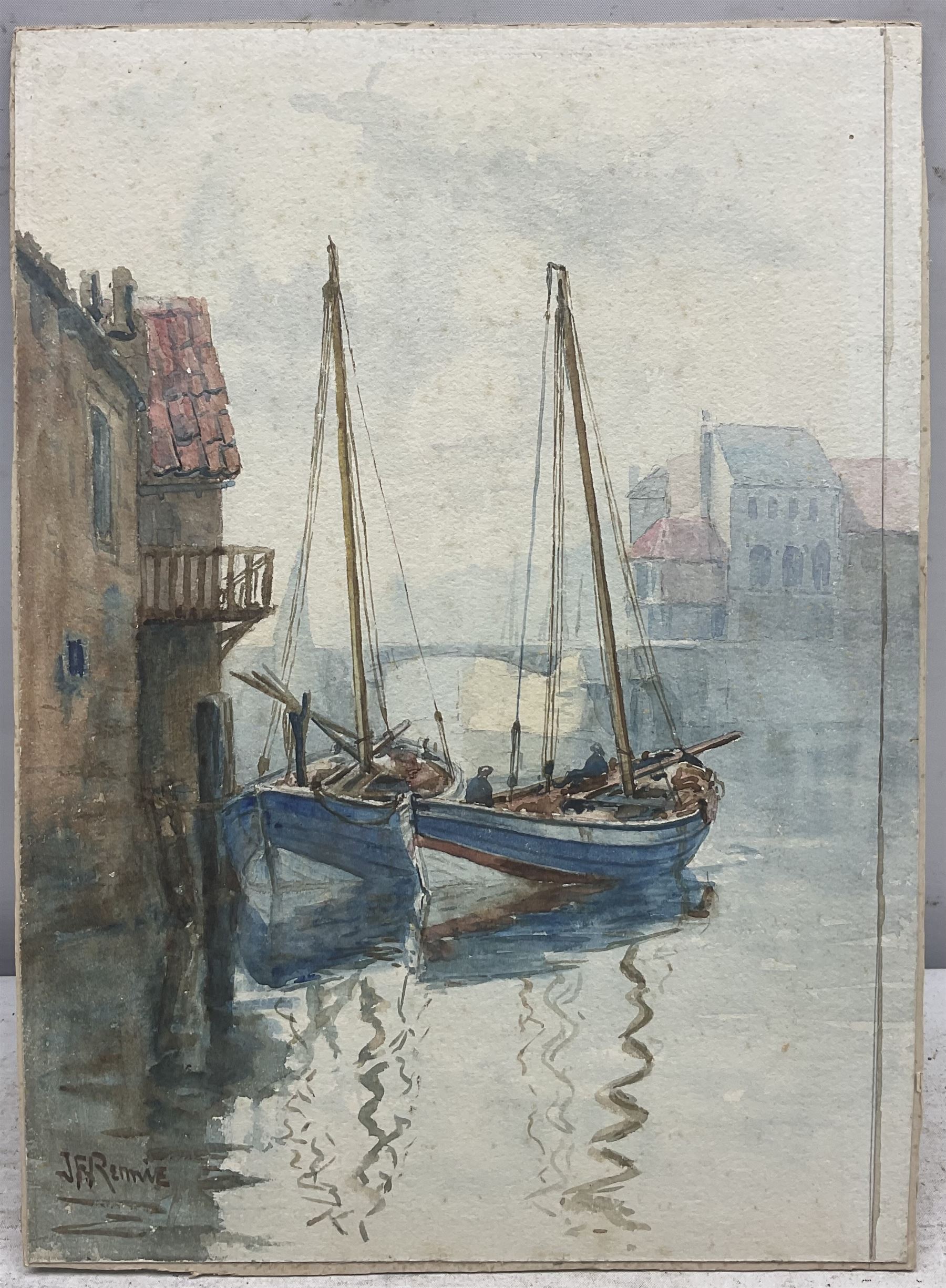 John Francis Rennie (British early 20th century): Whitby Scenes, set three watercolours signed, two dated 1901, max 30cm x 22cm (3) (unframed)