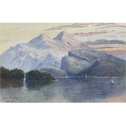 W F Smiles (British 19th/20th Century): 'Loch Achray', gouache signed and titled 21cm x 32cm 