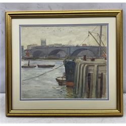 Percy Morton Teasdale (Staithes Group 1870-1961): A Riverside Quay, watercolour signed 31cm x 37cm
Provenance: private collection; David Duggleby 10th june 2013, Lot 167; from the studio collection of the Robin Hoods' Bay artist John Harold Wood (?-c1965) whose sister was married to Teasdale.