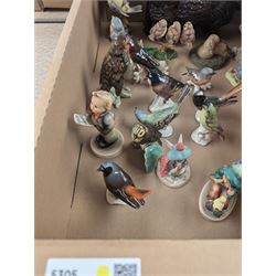 Collection of bird and animal figurines, including Goebel and Country Artists examples