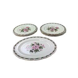 Royal Albert Cotswold pattern six dinner plates and a platter