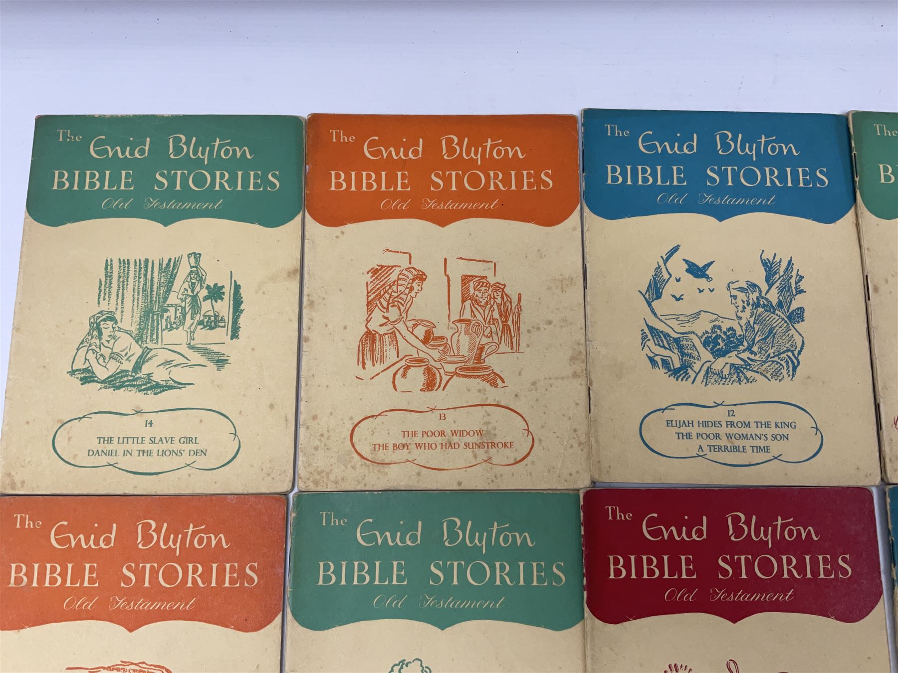 Enid Blyton; Bible Stories, full set of fourteen, Macmillan and Co 1955 