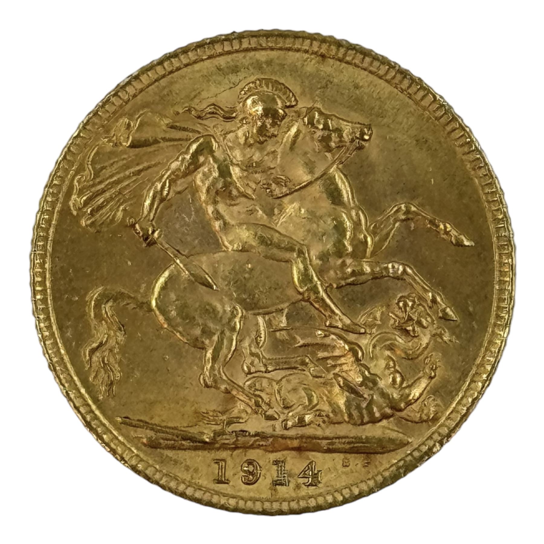 King George V 1914 gold full sovereign coin