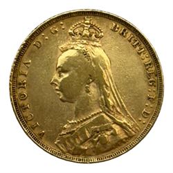 Queen Victoria 1889 gold full sovereign coin