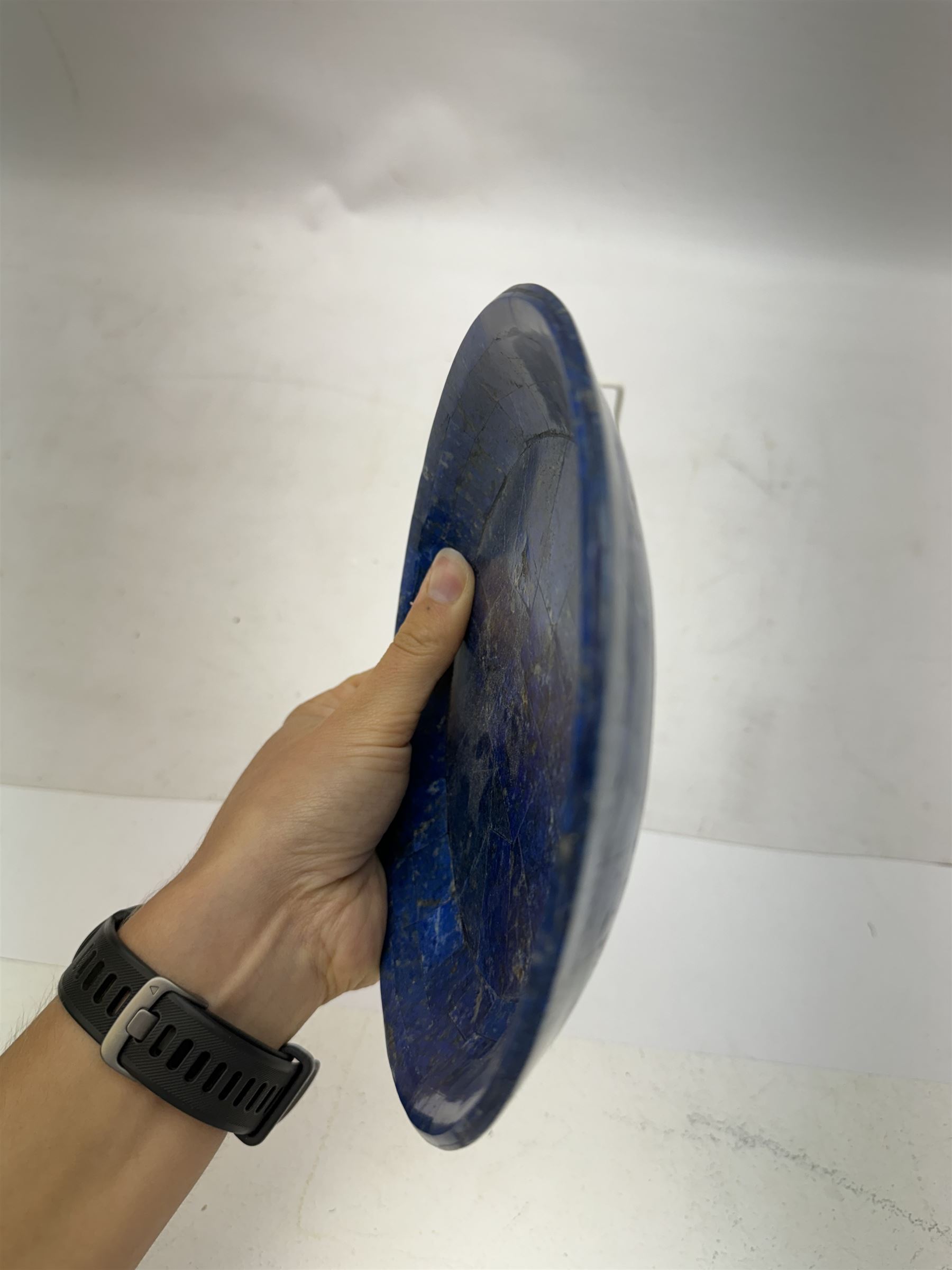 Lapis lazuli mosaic shallow dish, D18cm