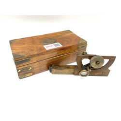 Abney Level clinometer, by 'Stanley London', housed in a wooden box
