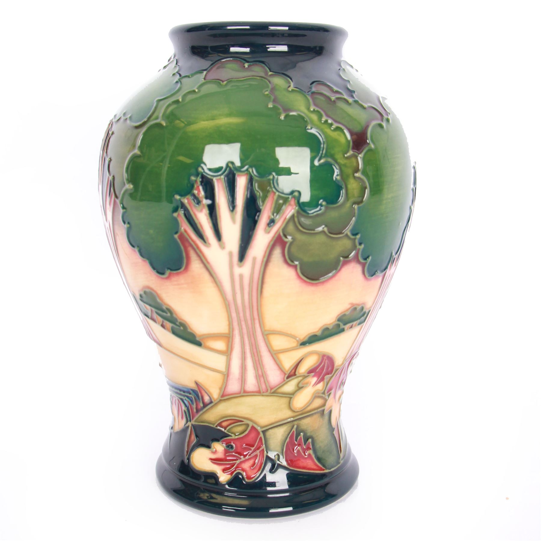 Moorcroft vase of baluster form decorated in Evening Sky pattern, by Emma Bossons 2003, with makers mark beneath, H16cm 