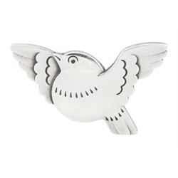 Georg Jensen silver dove brooch, No. 320, designed by Arno Malinowski