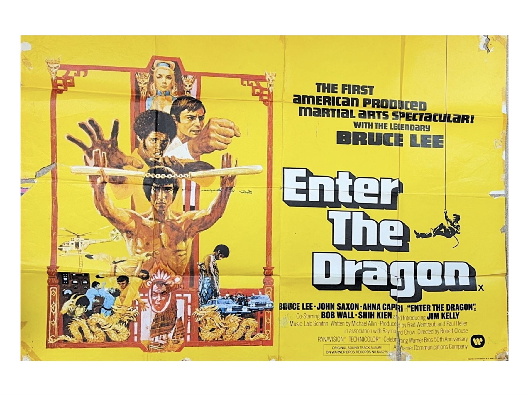 Bruce Lee Enter the Dragon, original 1973 UK film poster