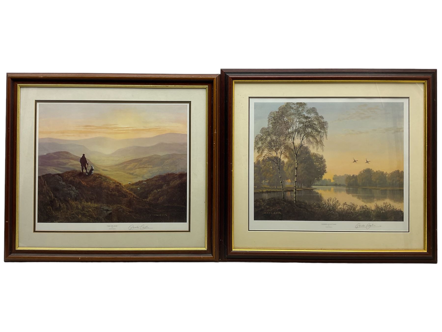 Gerald Coulson (British 2026-2021): 'Time for Home' and 'Summer Reflections', pair colour prints signed in pencil 44cm x 52cm (2)