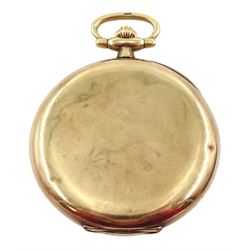 Early 20th century half hunter key wound lever pocket watch by Zenith, No. 2881056, silvered dial with Arabic numerals and subsidiary seconds dial, retailed by Mason & Son, Glasgow import mark 1928