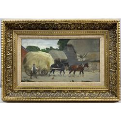 James Kerr-Lawson (Canadian 1864-1939): The Haycart, oil on board signed 19cm x 35cm