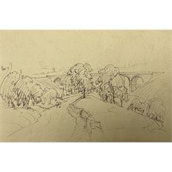 Albert Thomas Pile (British 1882-1981): 'Brighouse - Some Sketches done from 1946 to 1951', original sketchbook comprising approximately 35 pen and ink sketches, variously signed titled and dated, overall 21cm x 33cm